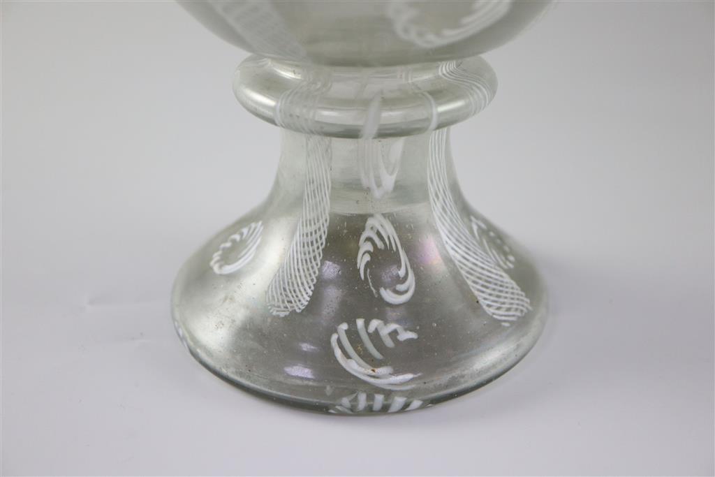 A Spanish Cantir glass vessel, 17th/18th century, 29.5cm high